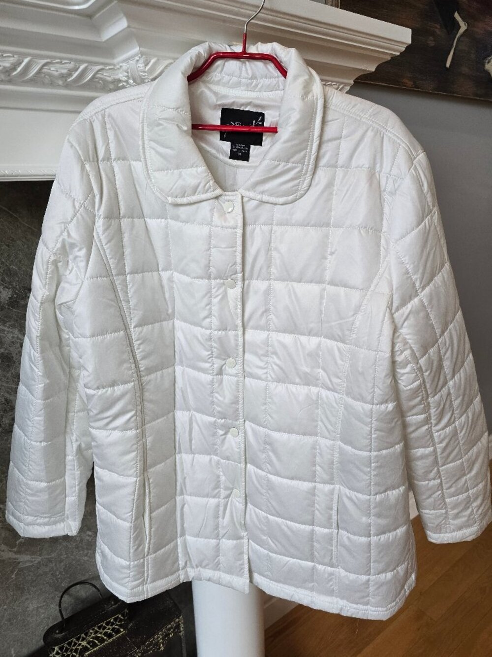 NWT FIORI coat white puffer jacket 1XL